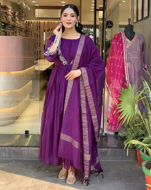 Designer Kurti Set with Dupatta - Best suit set for Diwali