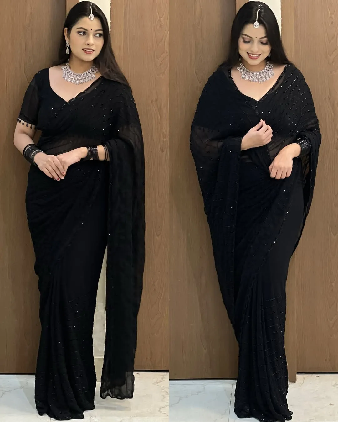 Premium Black Designer Saree