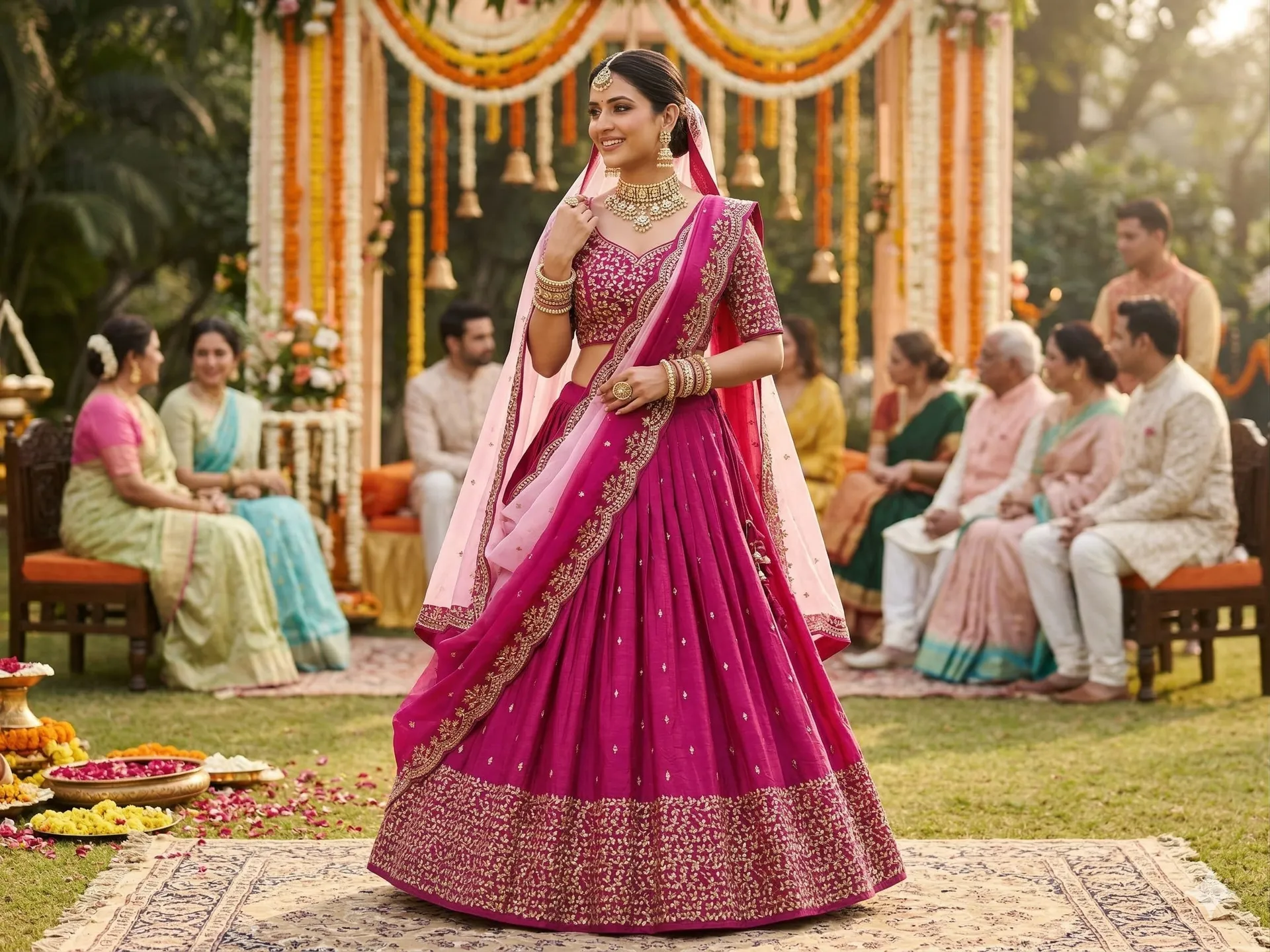 Designer Lehenga Choli Set with Heavy Work Dupatta