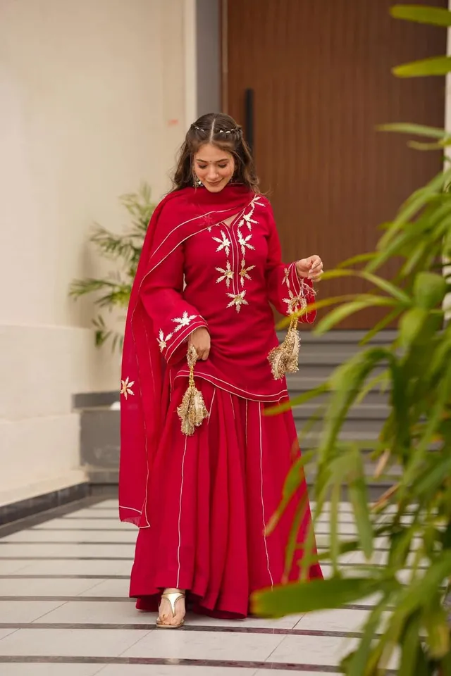 Handcrafted Kurta Sharara Set
