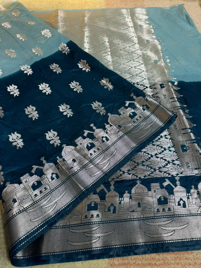 Banarasi Ganga Ghat Katan Soft Silk Saree - View 2