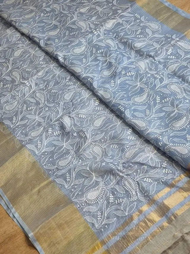 Banarasi Handloom Party & Daily Wear Kota Check Silk Saree - View 3
