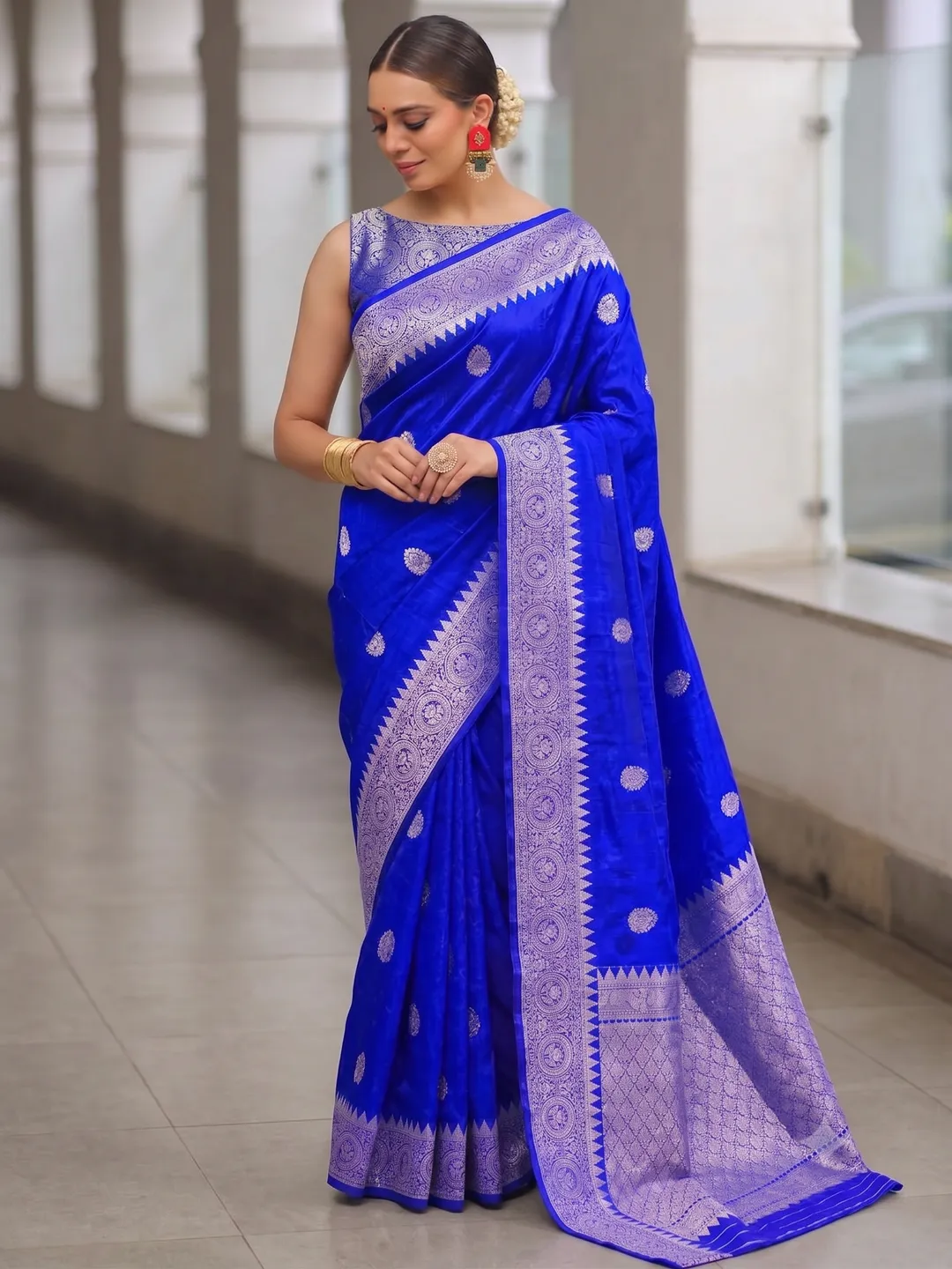 ROYAL ELEGANCE WITH BANARASI TRADITION - Daybal Viscose Georgette Saree Online India - Buy at ₹2099 - Image 1