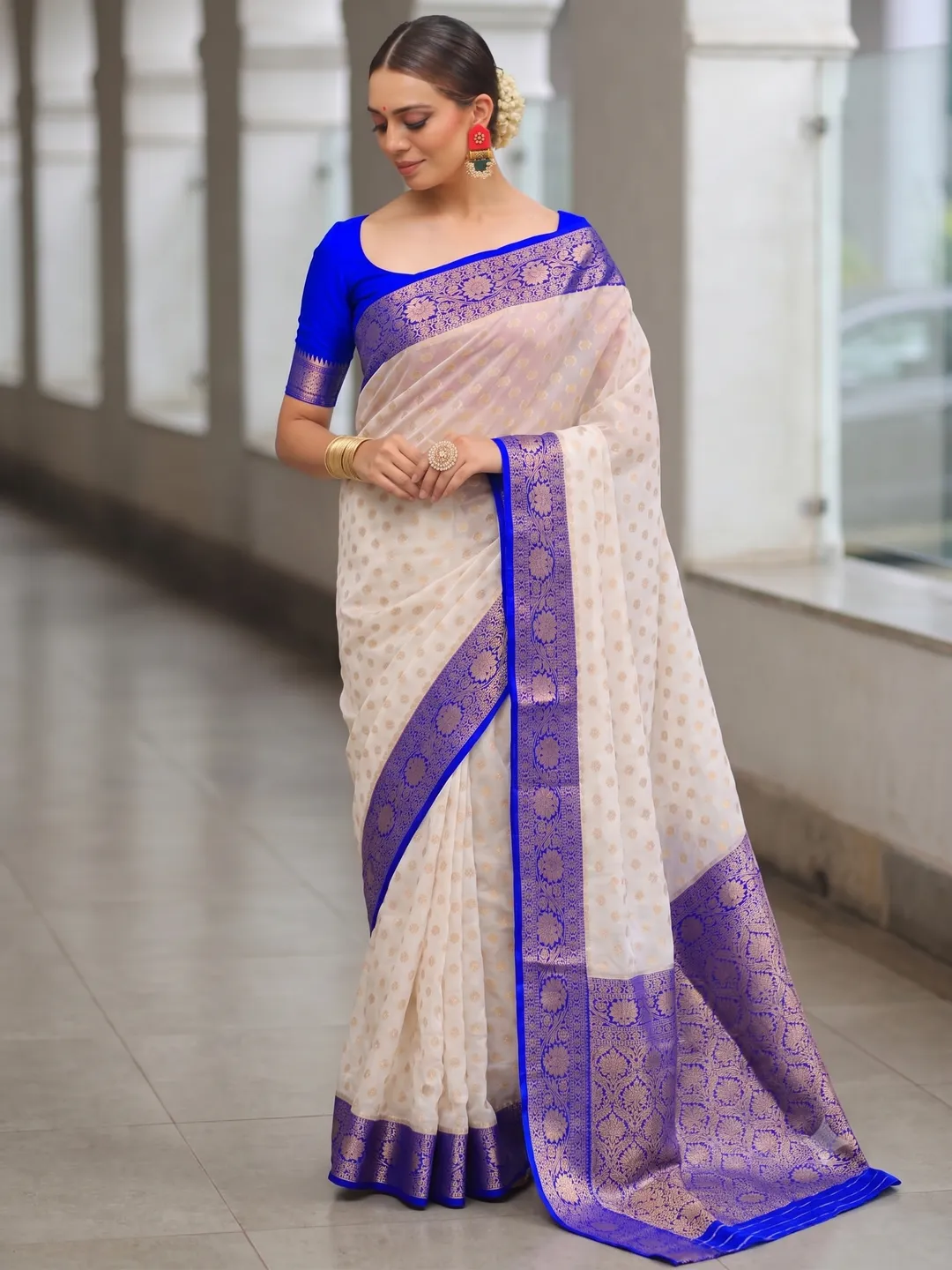 Banarsi Daybal Georgette Saree - Premium Daybal Georgette Saree Online India - Buy at ₹1899 - Image 1