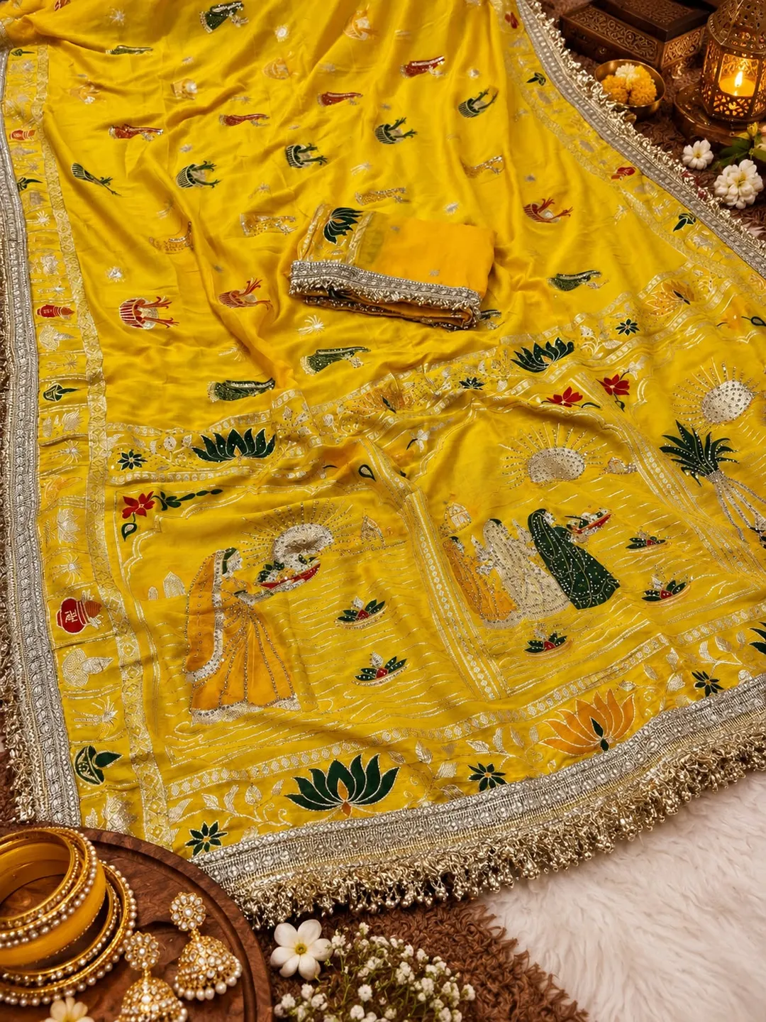 Chhath Puja Special Collection 🌞 | Dola Viscose Weaving Saree - Dola Viscose Saree Online India - Buy at ₹1799 - Image 1