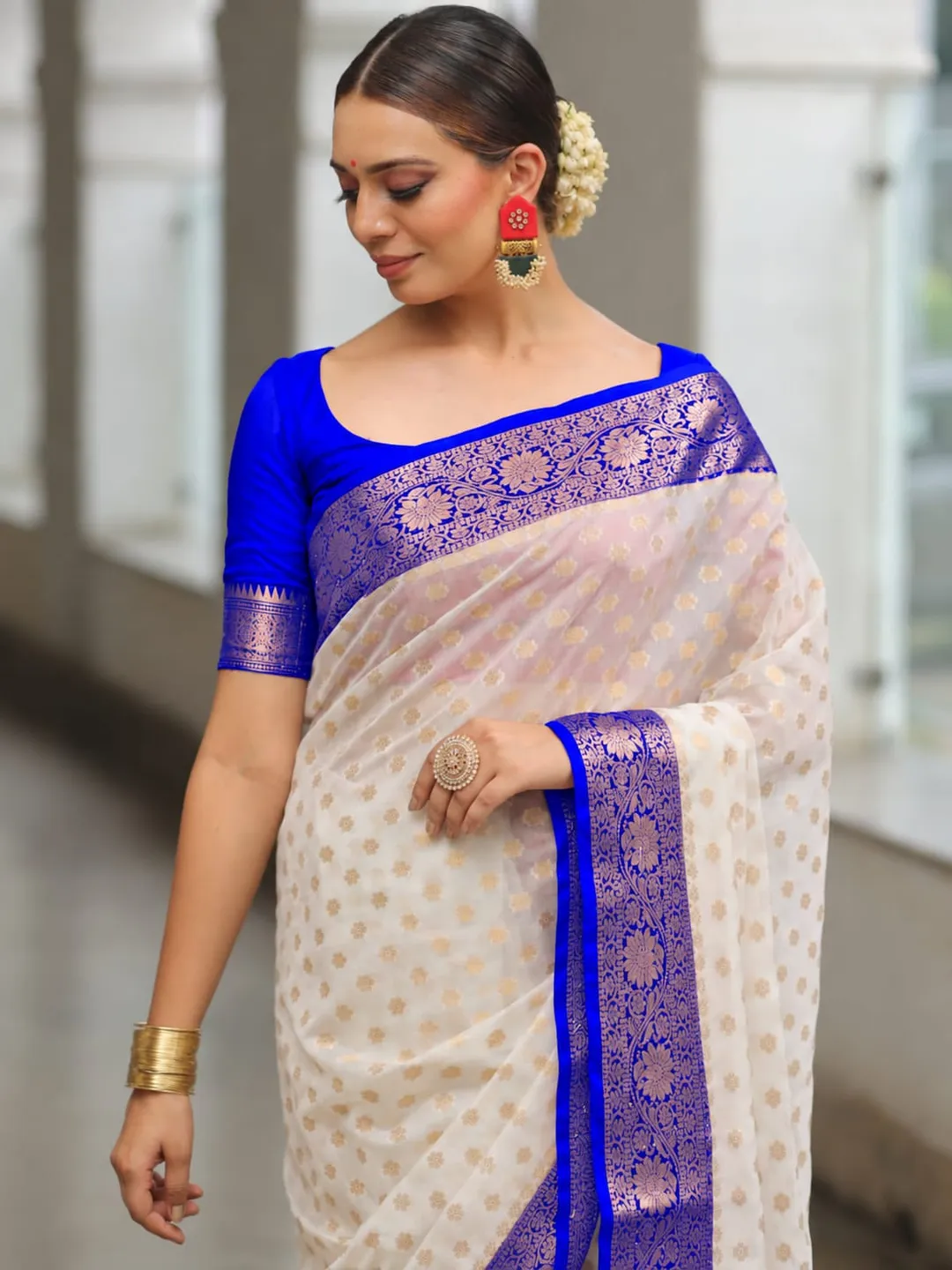 Banarsi Daybal Georgette Saree - View 2