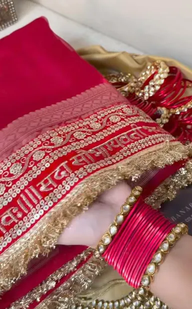 KARWA CHAUTH SPECIAL - Banarasi Soft Mahrani Tissue Silk Saree - View 4