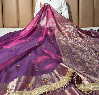 Fresh Launch – Premium Banarasi Soft Tissue Silk Ghungroo Saree - Premium Banarasi Soft Tissue Silk Saree Online India - Buy at ₹2699 - Image 1