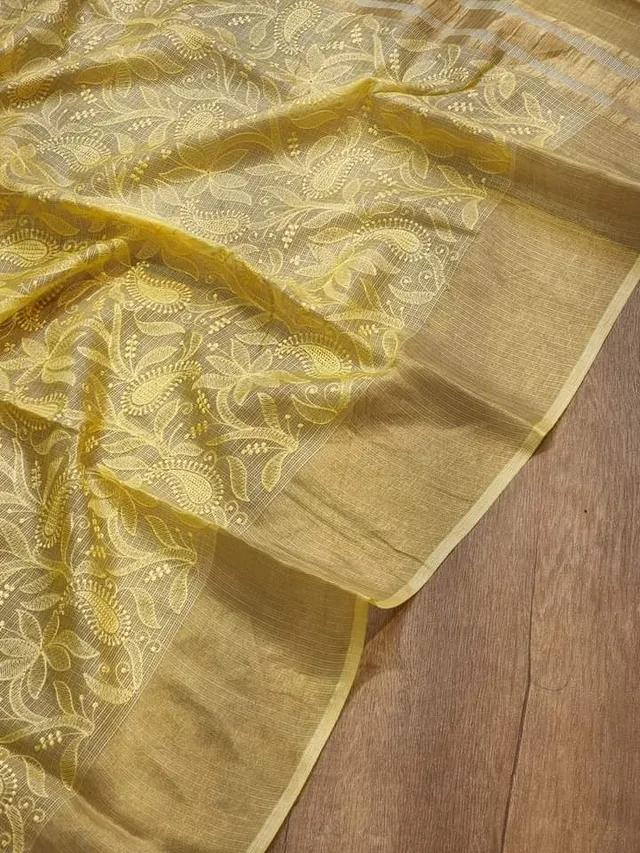 Banarasi Handloom Party & Daily Wear Kota Check Silk Saree - View 3