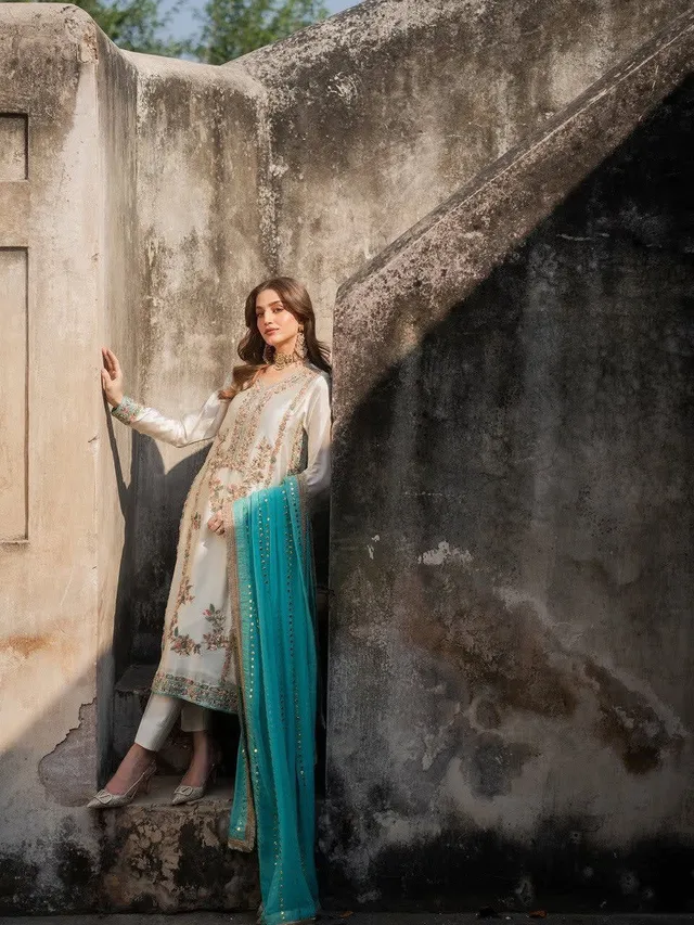 Premium Designer Readymade Top Plazzo Collection - View 2