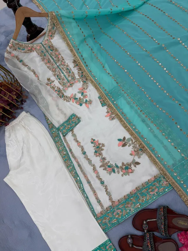 Premium Designer Readymade Top Plazzo Collection - View 4