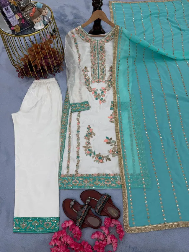 Premium Designer Readymade Top Plazzo Collection - View 5
