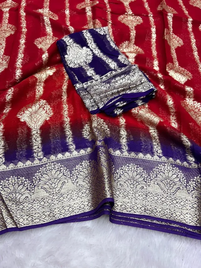 JHUMKA 2D Pure Viscose Georgette Saree - View 3