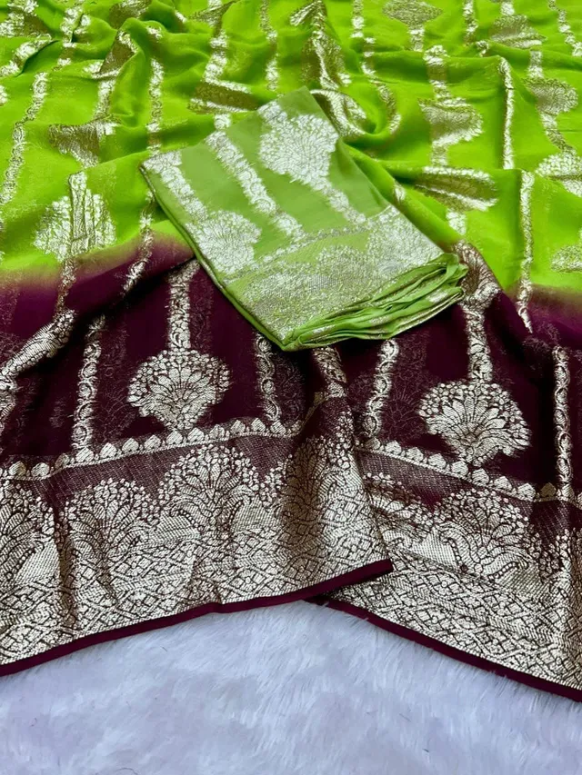 JHUMKA 2D Pure Viscose Georgette Saree - View 4