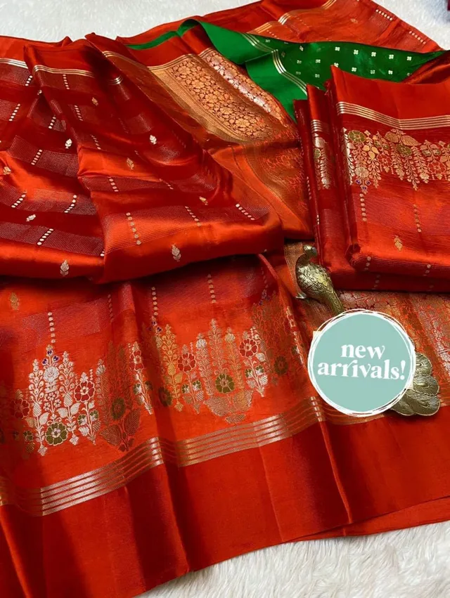 City of Banaras - Banarasi Daybal Rao Mango Soft Silk Saree - View 3