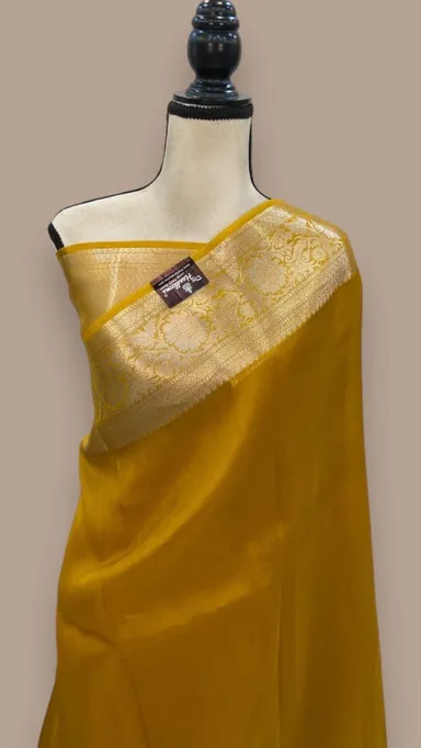 Banarasi Dyeable Kora Organza Pure Saree - View 7