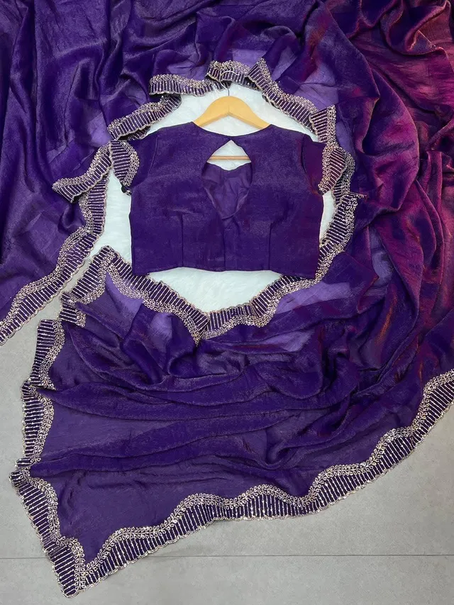 Space Silk Rich & Hot Trending Instagram Viral Saree - View 7