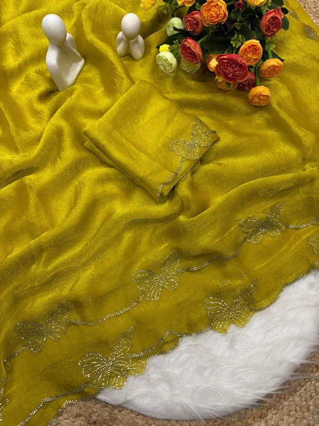 Butterfly Concept Fandy Chiffon Silk Saree - Chiffon Saree Online India - Buy at ₹1299 - Image 1
