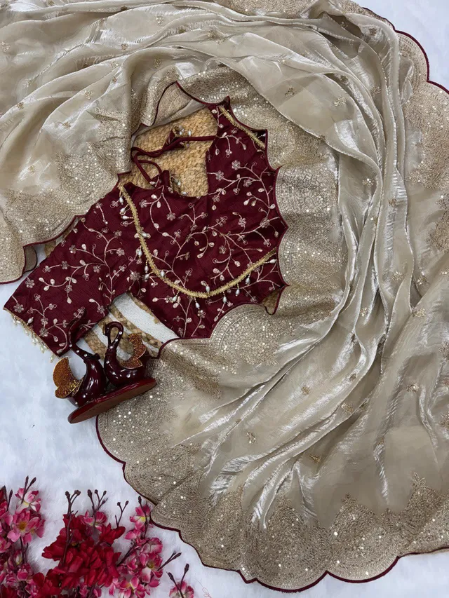 Trending Designer Saree - Premium Jimmy Chu - View 4