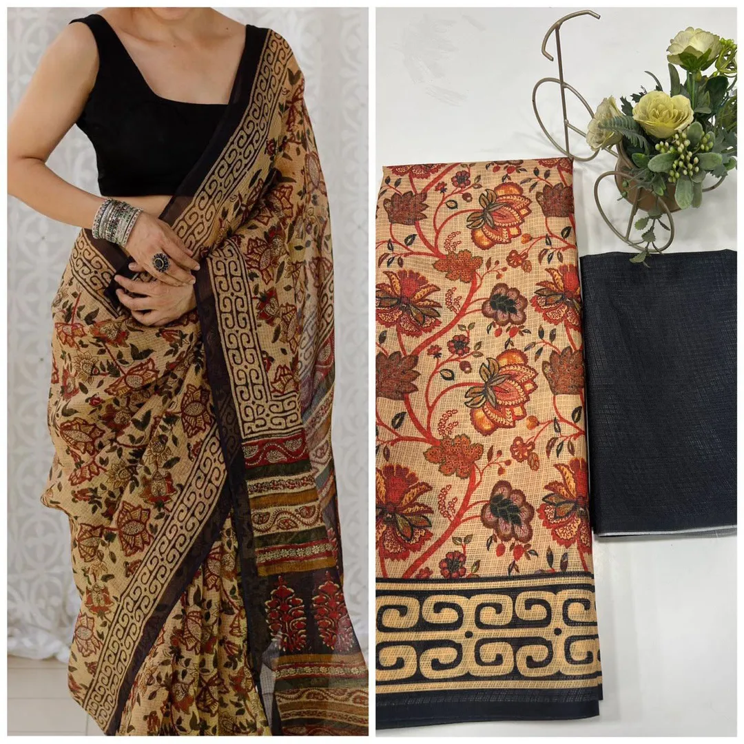 Bollywood Collection - Sanjana Soft Munga Kota Checks Saree - View 2