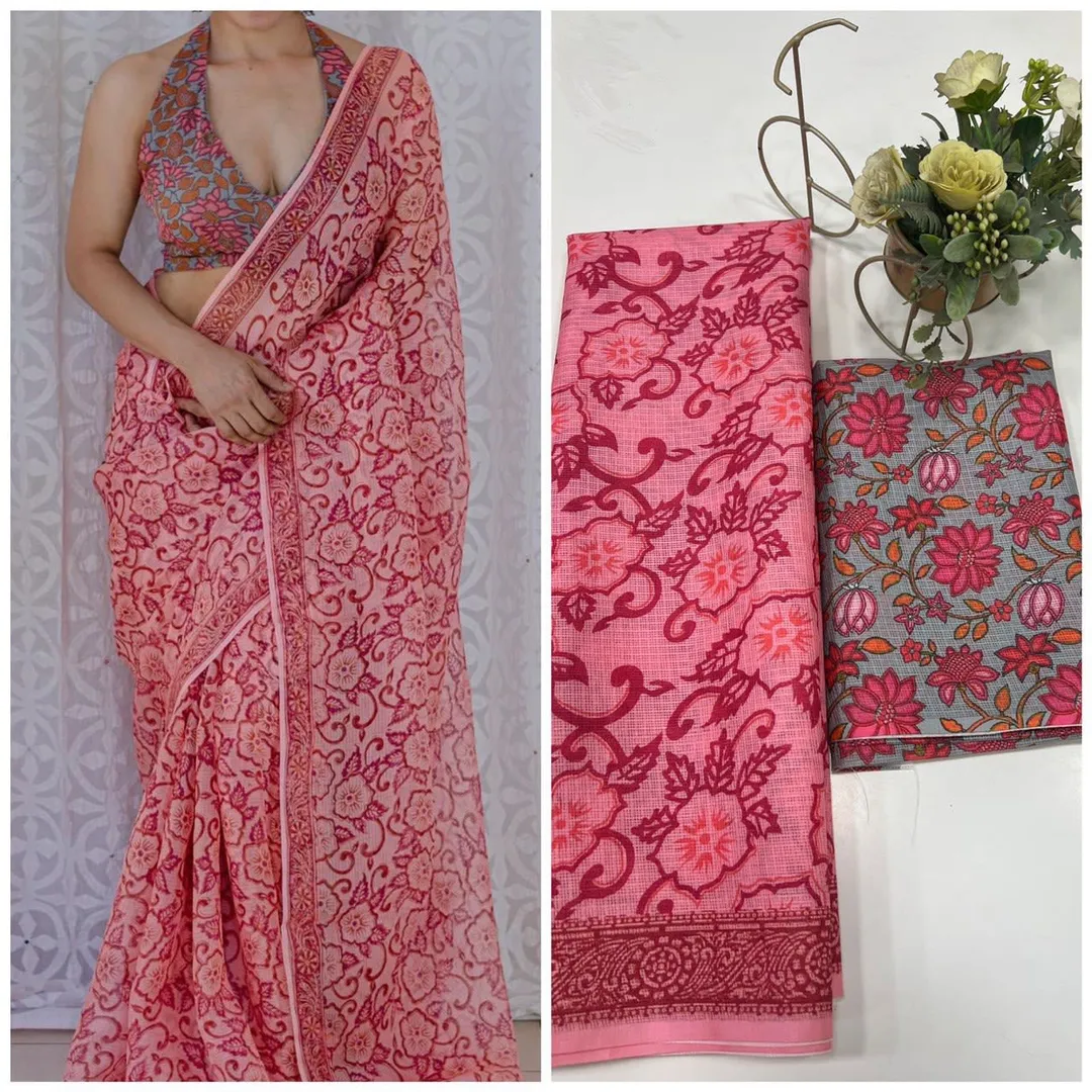Bollywood Collection - Sanjana Soft Munga Kota Checks Saree - View 5