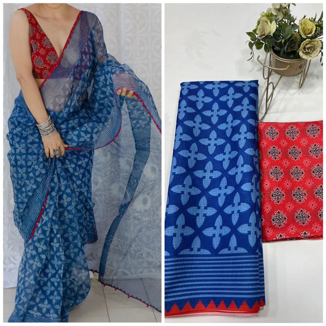 Bollywood Collection - Sanjana Soft Munga Kota Checks Saree - View 8