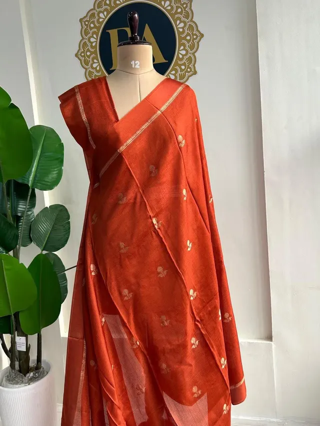 Viscose Khadi Silk Saree with Satin Border - Satin Saree Online India - Buy at ₹1550 - Image 1