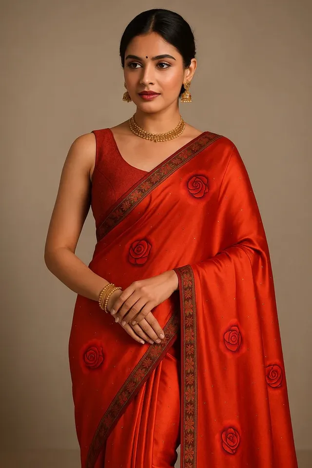 Combo: 2 Digital Printed Crepe Silk Sarees - View 9
