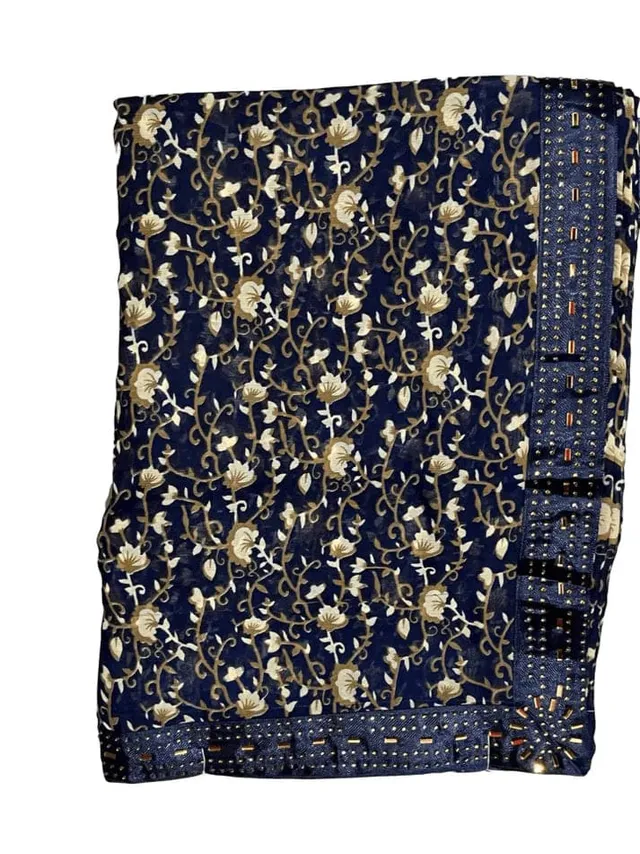 Combo: 2 Lightweight Floral Sarees - Sequin - View 4