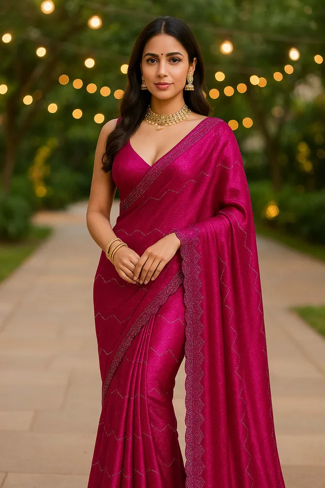 Jimmy Choo-Inpsired Premium Soft Fabric Saree Combo - View 2