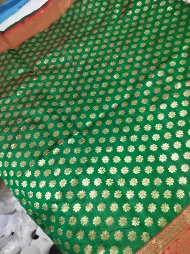 Designer Banarasi Saree in Rich Silk with Gold Detailing - View 5