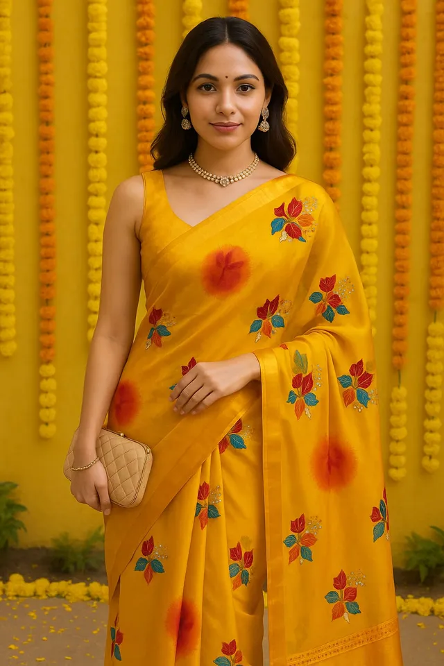Lightweight Chiffon Saree for All Functions.
