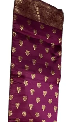 Regal Maroon Kanjeevaram Silk Saree - Zari Butta - View 3