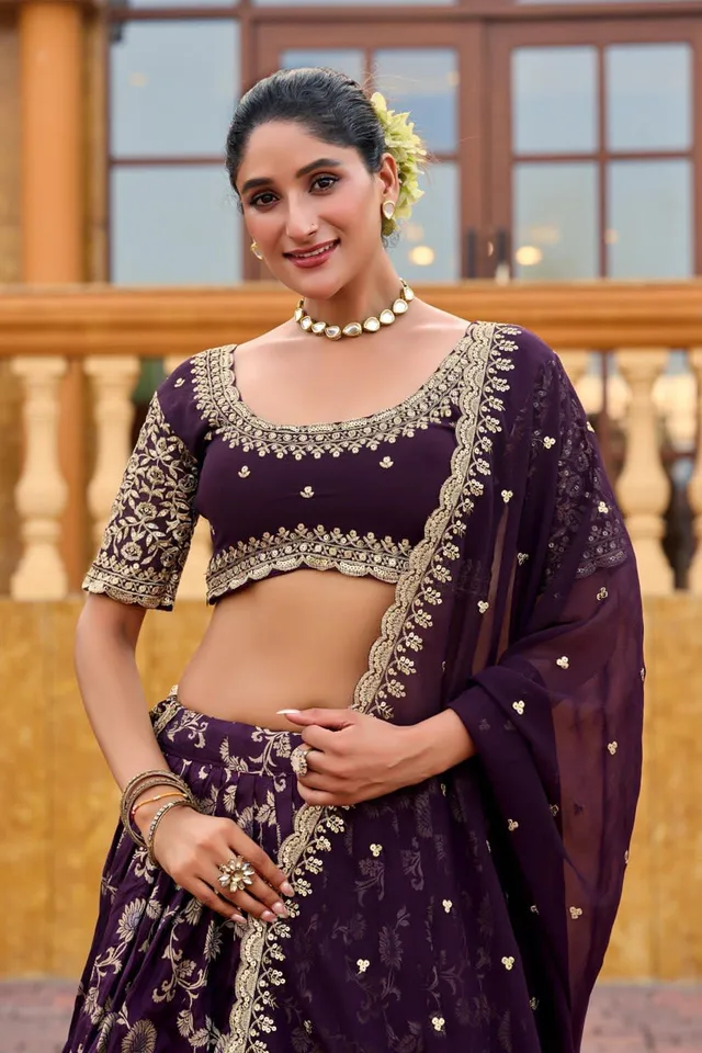 Real Modeling Party & Wedding Wear Lehenga Choli Set - View 2