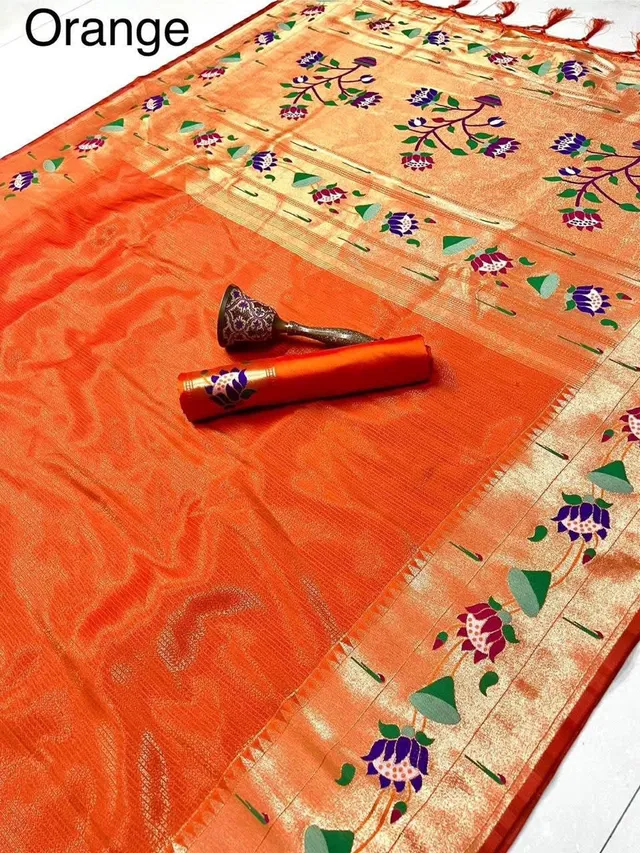 Pure Kanjivaram Paithani Tissue Silk Saree