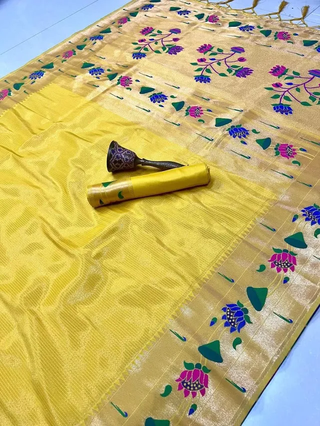 Pure Kanchivaram Paithani Tissue Silk Saree