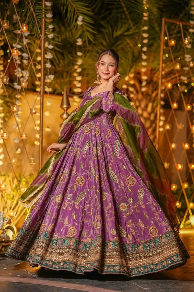 Exclusive Digital Printed Anarkali Gown – Modern Elegance - View 2
