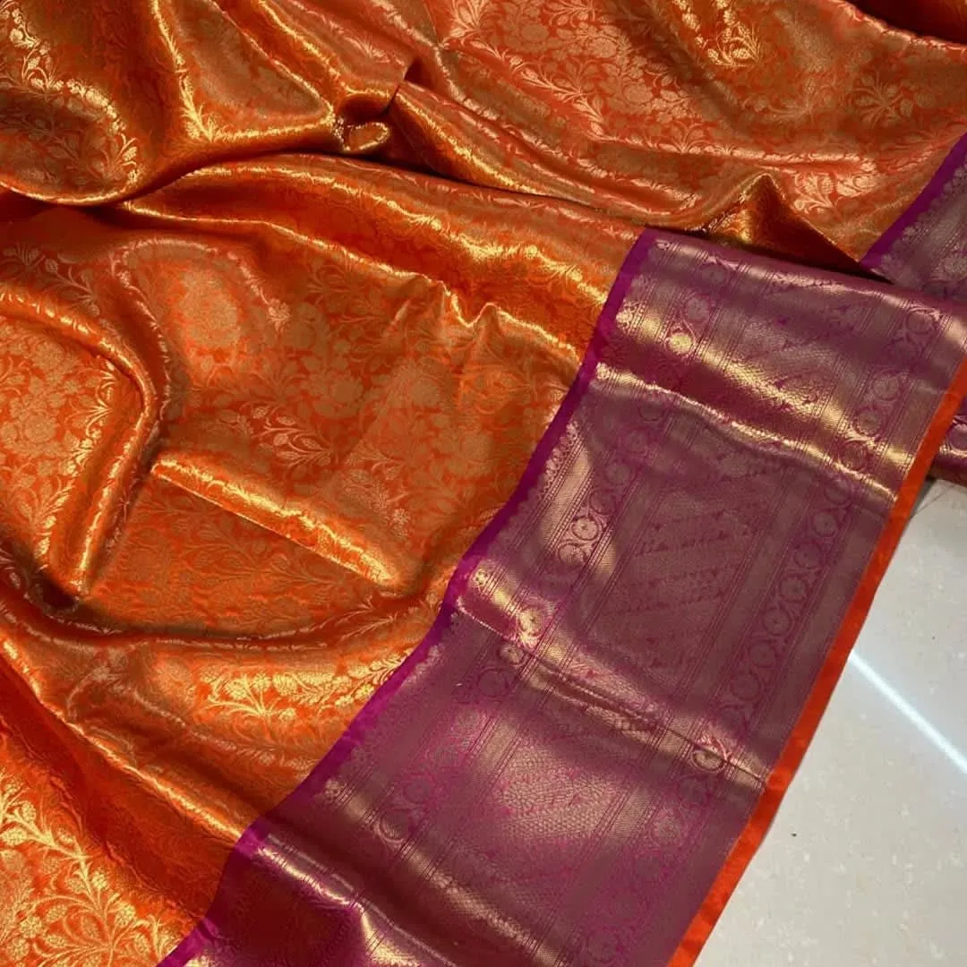 Banarasi Zari Tanchui Kanjeevaram Silk Saree - Second View