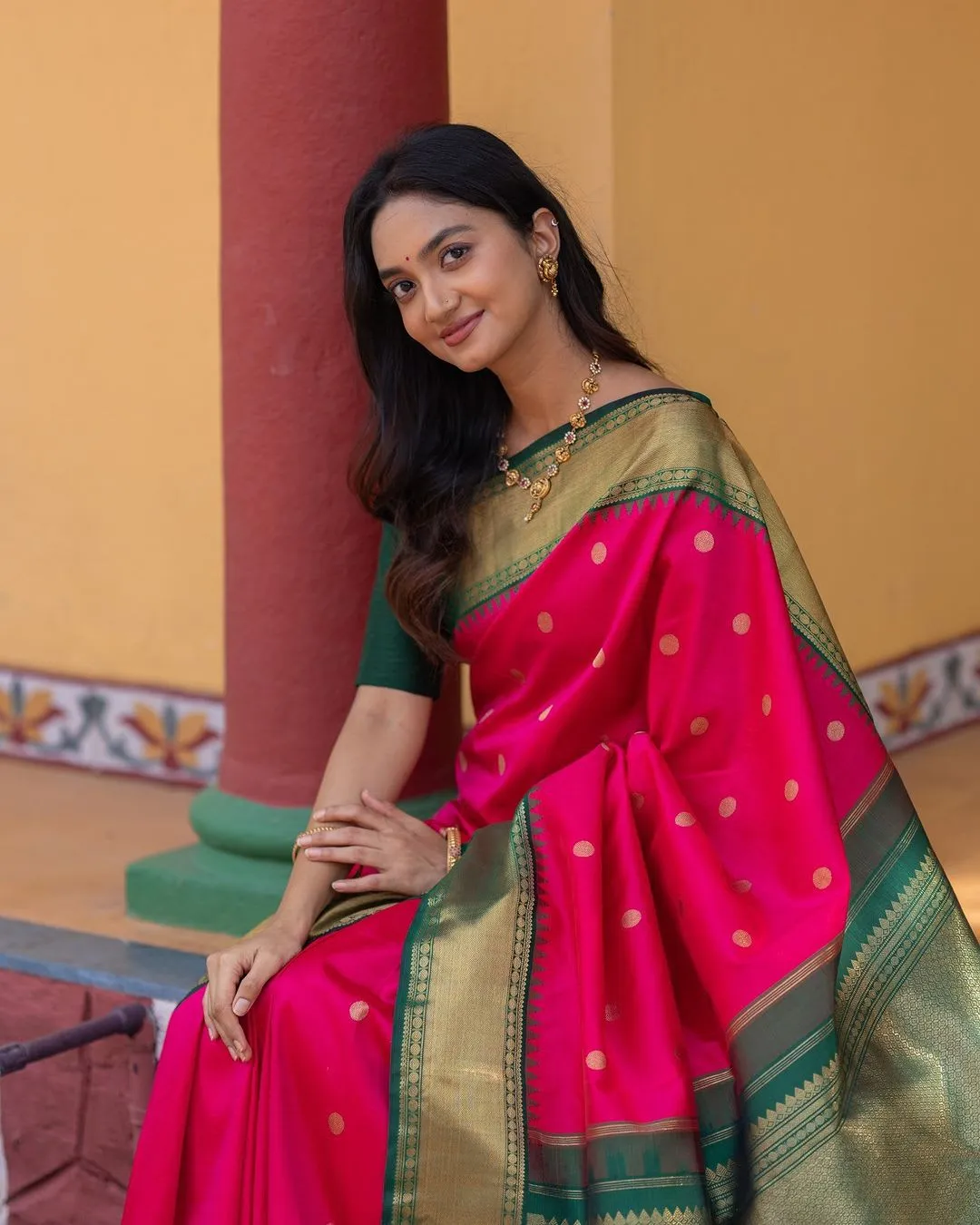 Soft Silk Saree with Rich Pallu & Jacquard Work - View 2