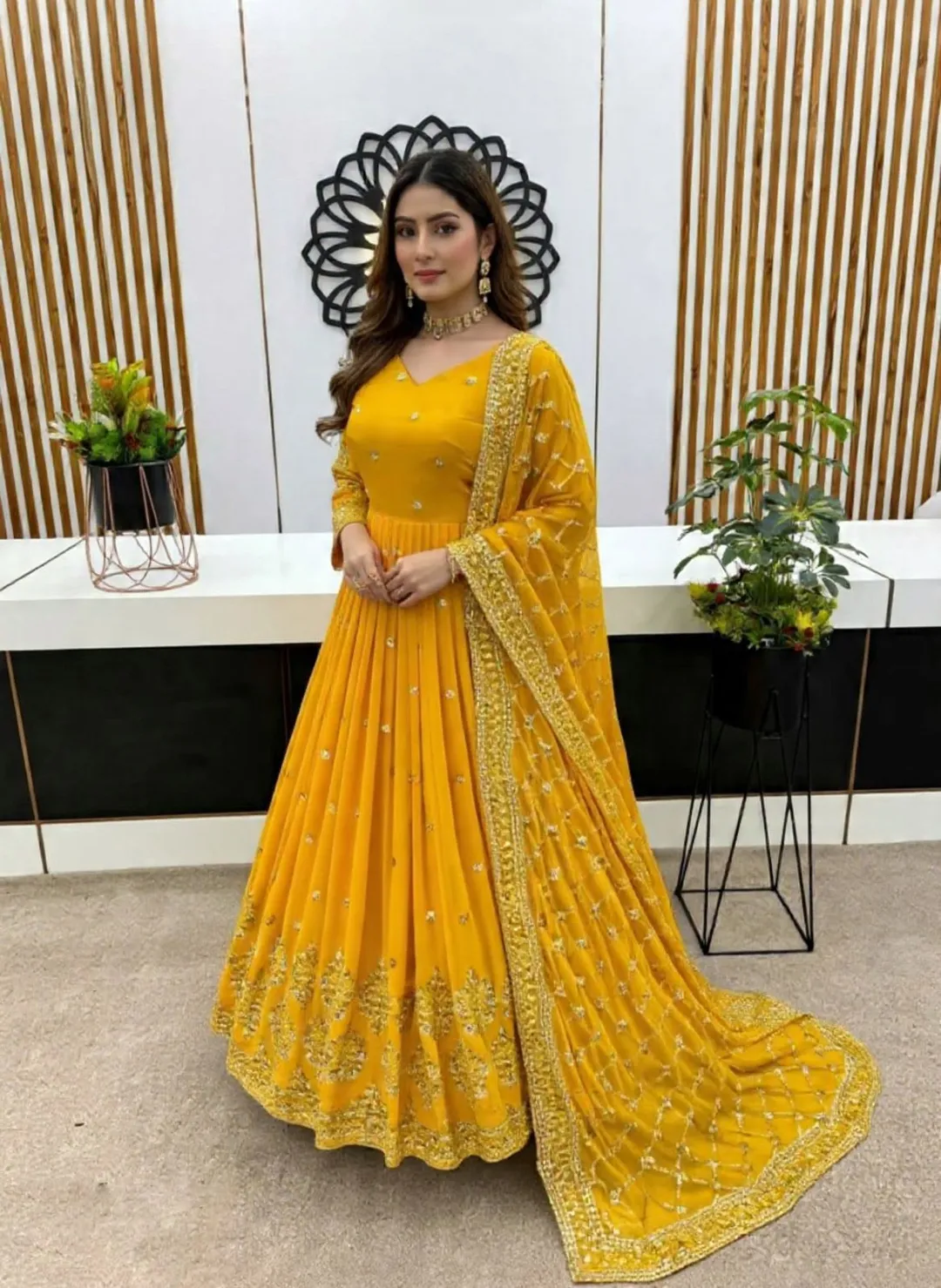 Elegant Embroidered Sequin Designer Anarkali - View 6