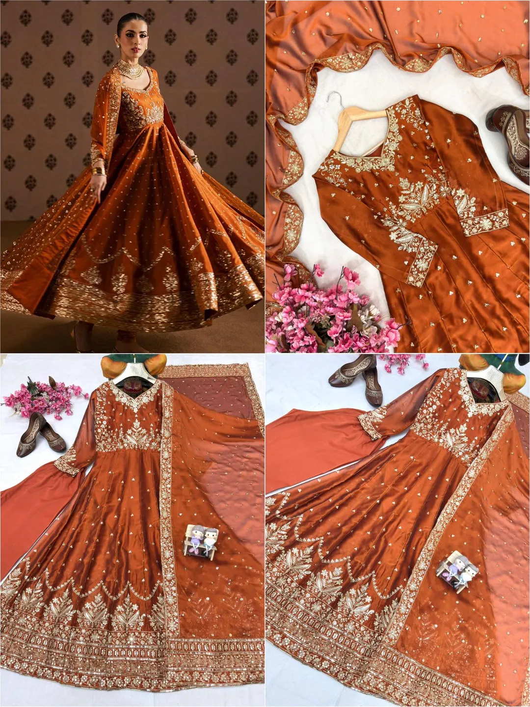 New Designer Anarkali Gown Set - View 2