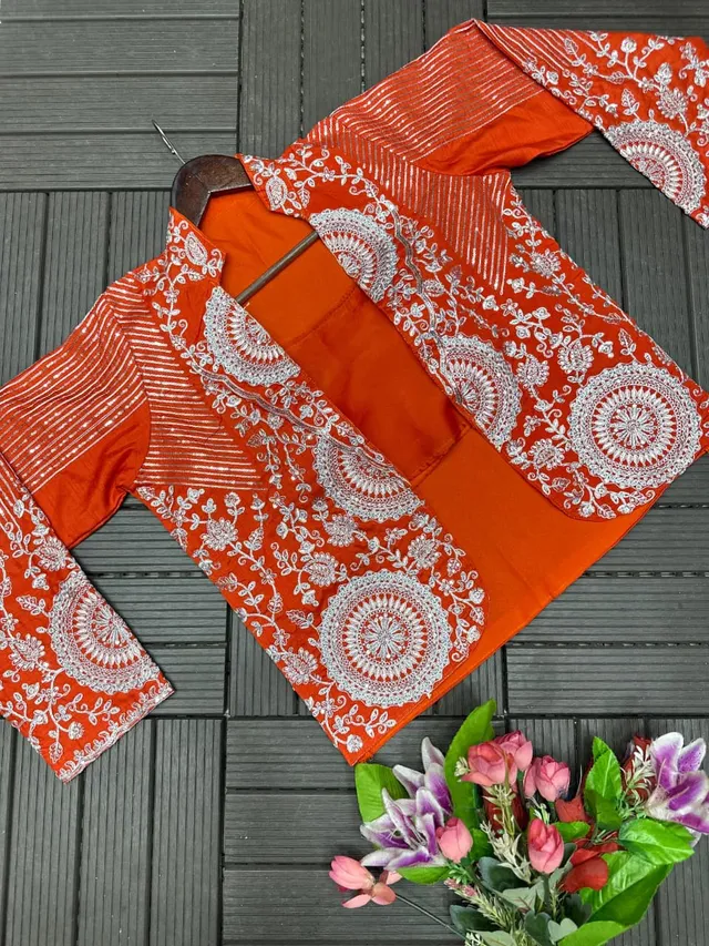 New Super Trending Ready-to-Wear Saree with Embroidered Koti - View 5