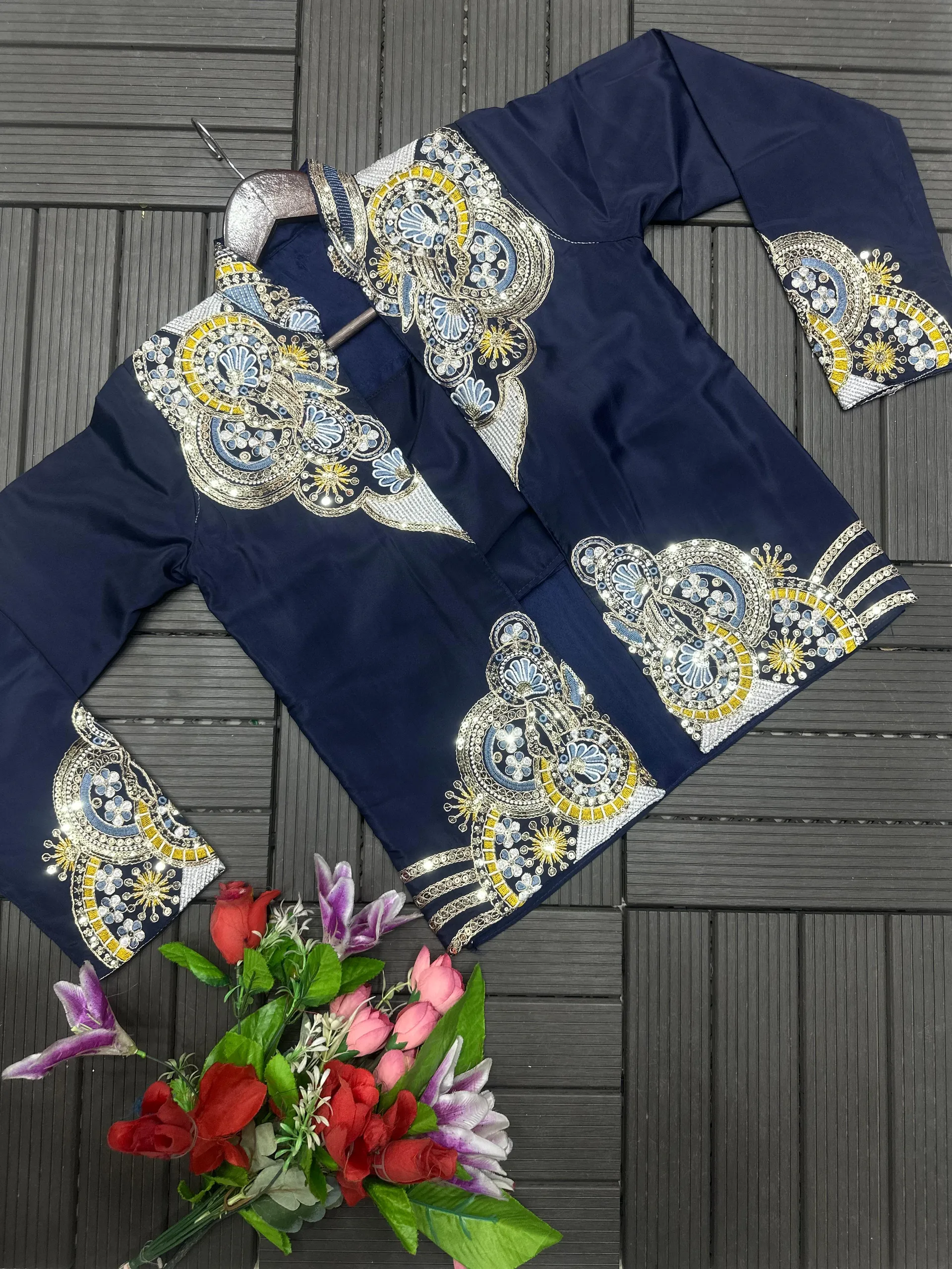 New Super Trending Ready-to-Wear Saree with Embroidered Koti - View 5