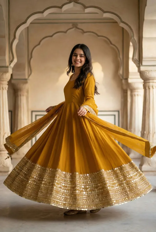 DN-3152 – Premium Designer Anarkali Gown Set - View 2