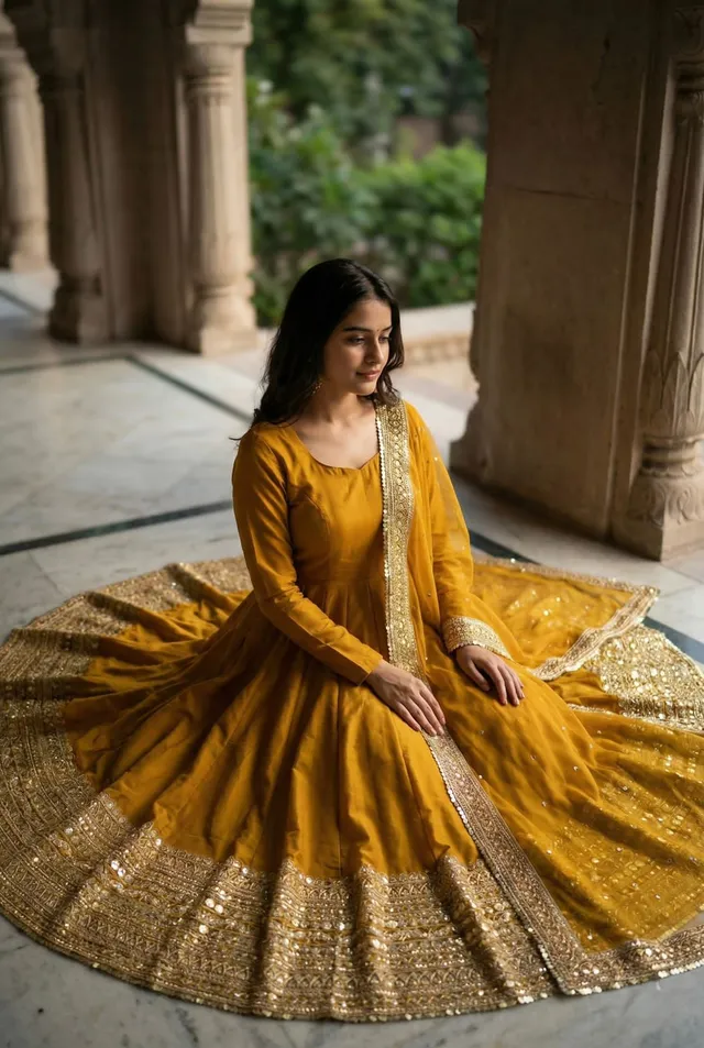 DN-3152 – Premium Designer Anarkali Gown Set - View 3