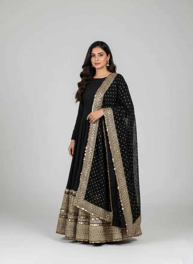 DN-3152 – Premium Designer Anarkali Gown Set - Second View