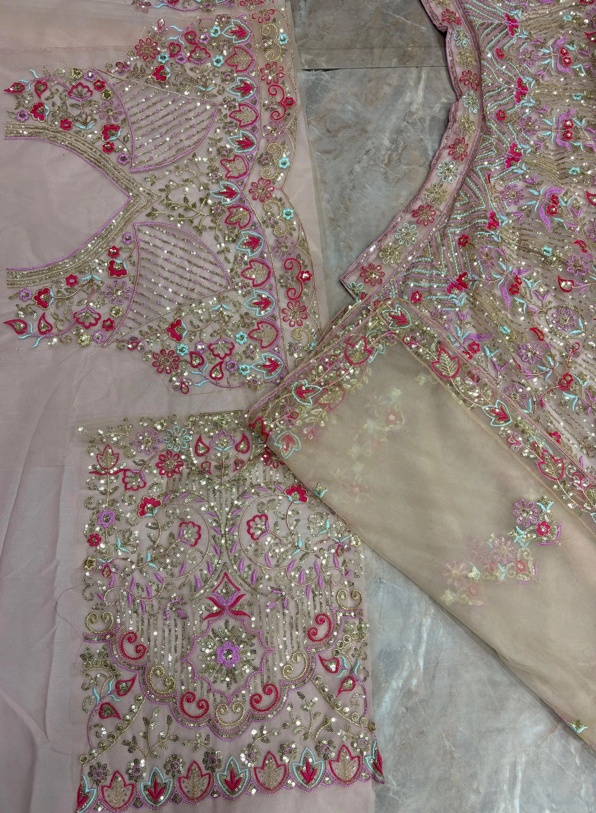 Launching – 4 Meter Flared Premium Butterfly Net Lehenga - View 7