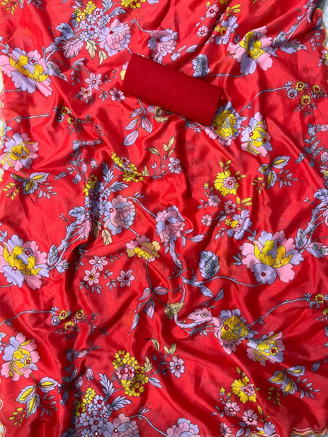 DS No. 415 – Designer Vichitra Silk Saree - View 4