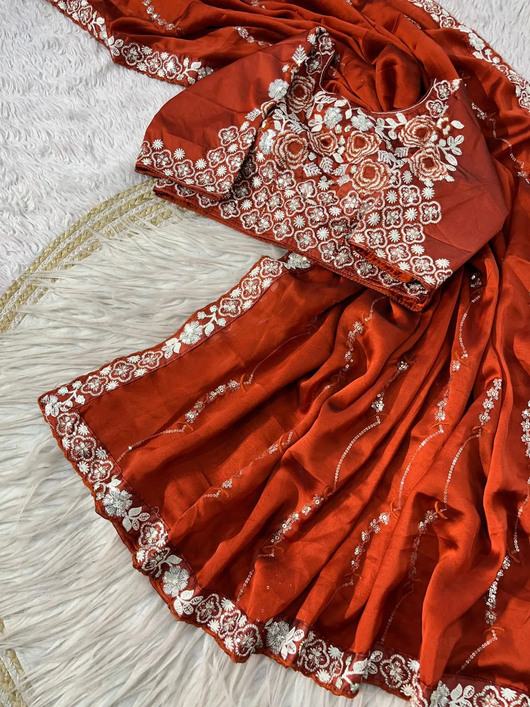 New Latest Partywear Collection – Stitched Blouse - Rangoli Silk Saree Online India - Buy at ₹2304 - Image 1