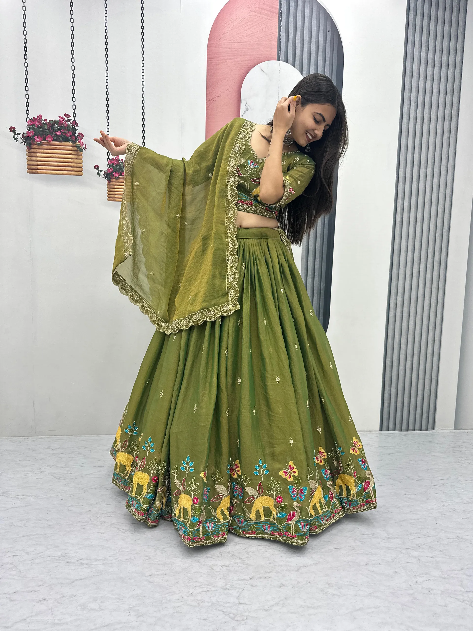 Mehandi Special - Launching New Festival Lehenga Choli Set - View 6